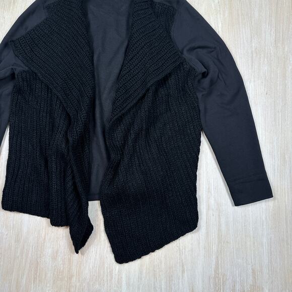 Talbots Open Front Drape Collar Knit Wool Blend Office Cozy Cardigan Sweater XL - Picture 2 of 12